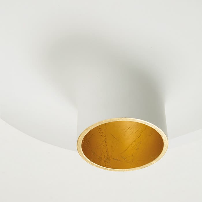 ICONE DUETTO 38S - sospensione - bianco e foglia oro - immagine 2