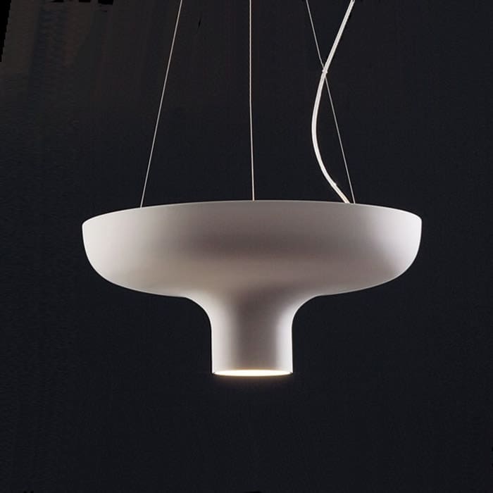 ICONE DUETTO 55S - suspension - white and gold leaf