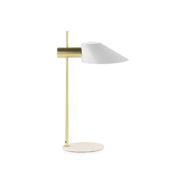 AROMAS DEL CAMPO COHEN GOLD tavolo - struttura ottone opaco e diffusore bianco lucido