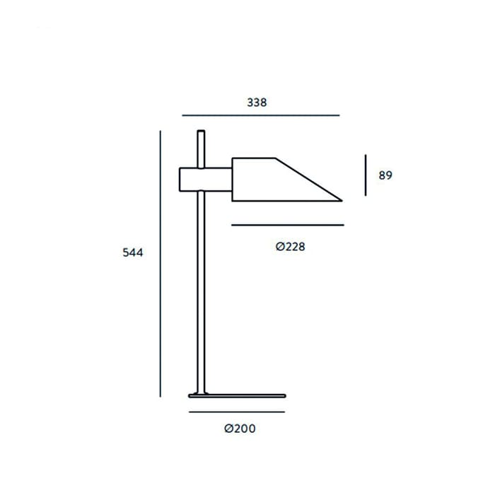 AROMAS DEL CAMPO COHEN GOLD tavolo - struttura ottone opaco e diffusore nero lucido - immagine 3