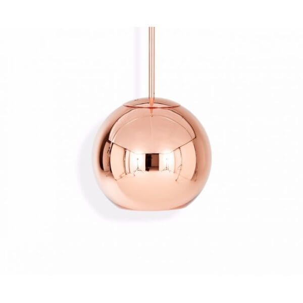 COPPER ROUND PENDANT 25cm - suspension - copper
