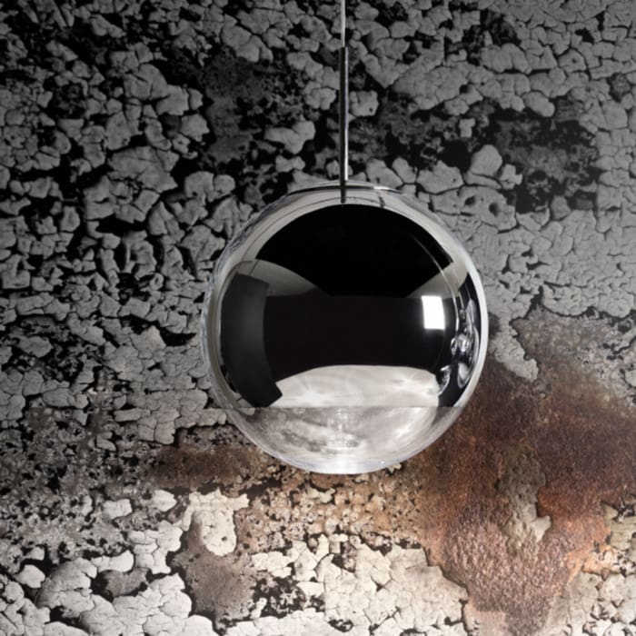 MIRROR BALL 25cm - suspension - silver - Image 2