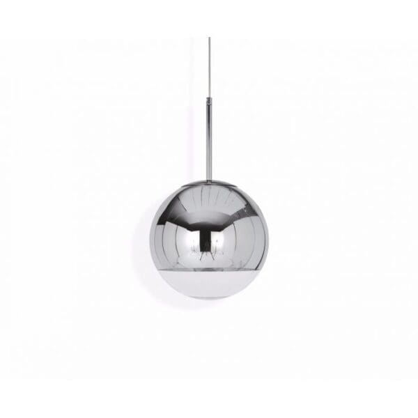 MIRROR BALL 25cm - suspension - silver