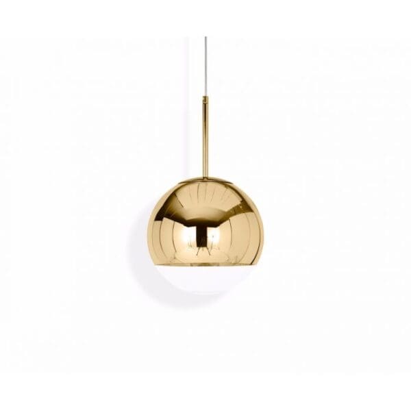 MIRROR BALL 40cm - suspension - gold