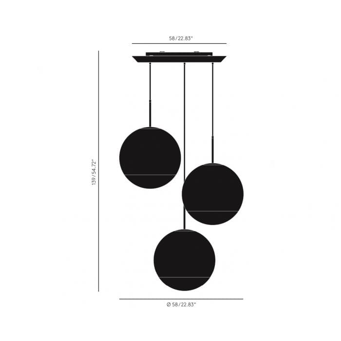 MIRROR BALL 40cm ROUND LED - suspension - silver - Image 3