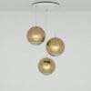 MIRROR BALL 40cm ROUND - suspension - gold