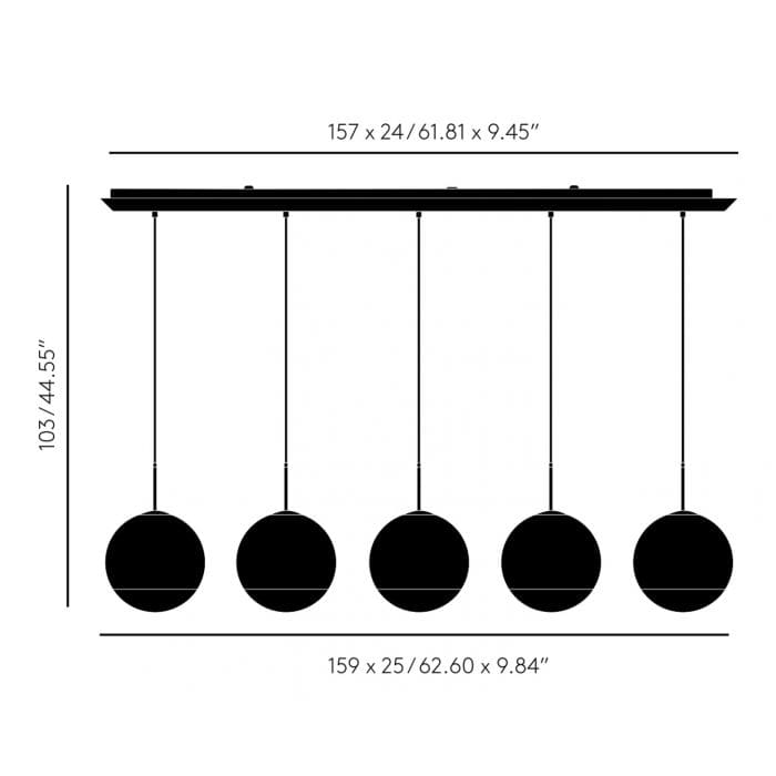 MIRROR BALL 25cm LINEAR LED - suspension silver - Image 3