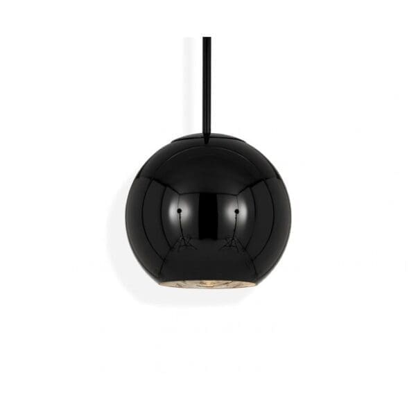 COPPER ROUND PENDANT 25cm - suspension - black