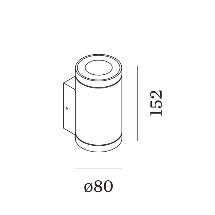 Wever e Ducrè TUBE 2.0 LED parete 3000k - grigio scuro - outdoor - immagine 3