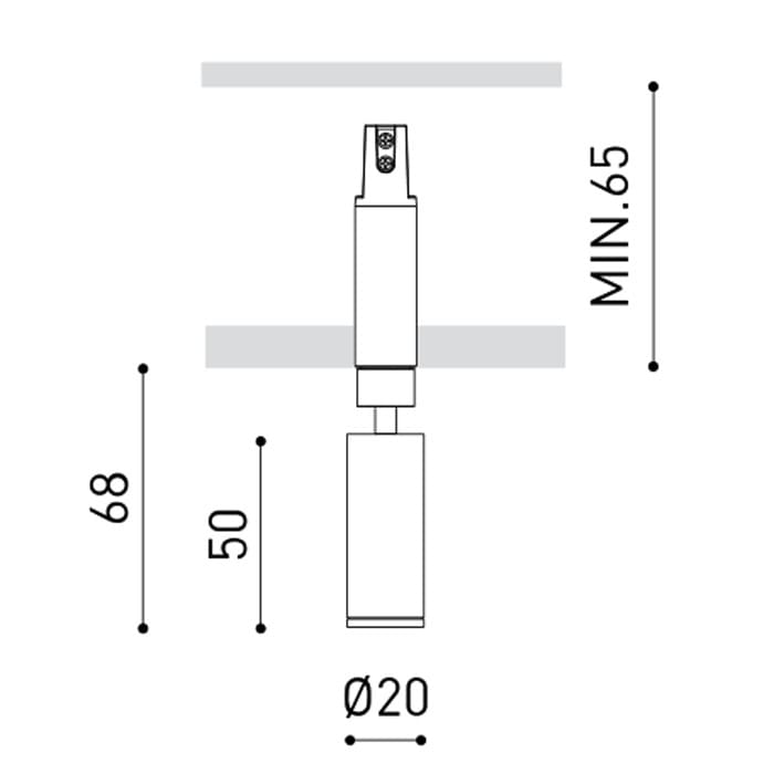 Arkoslight MAGNETIC FIT 20 12º 3000K - incasso a soffitto - bianco strutturato - immagine 3
