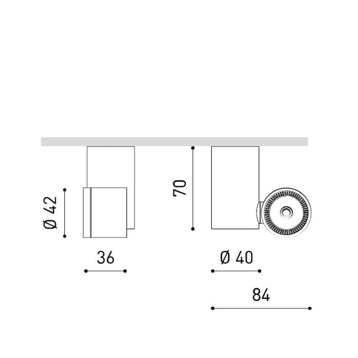 Arkoslight IO SURFACE 30º - 3000K - nero strutturato - immagine 3
