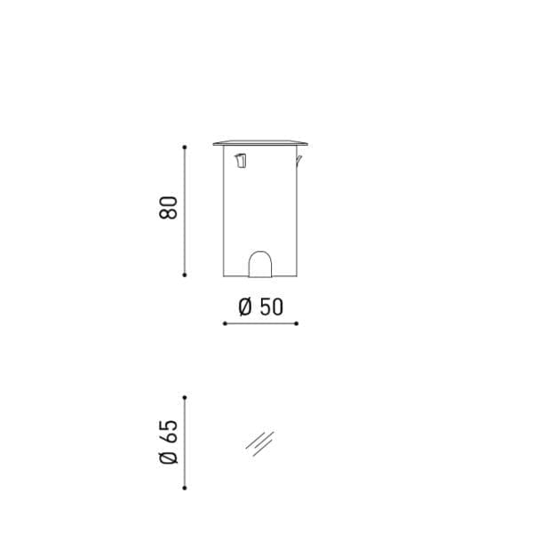 Arkoslight DARK 40º 3000K - incasso terra - nero - outdoor