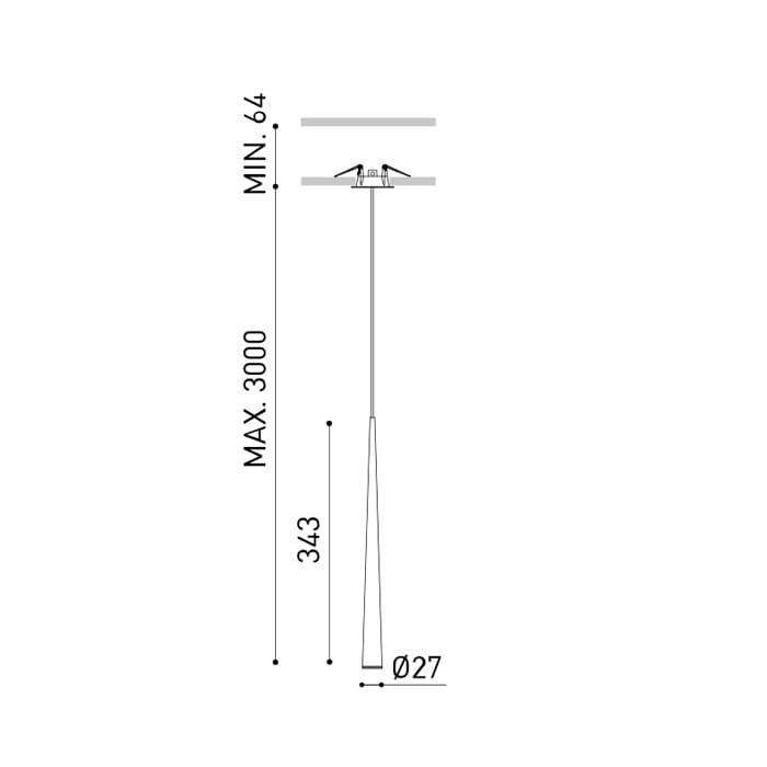 Arkoslight HOLLY 3M 19º 3000K - suspension - textured black - Image 3