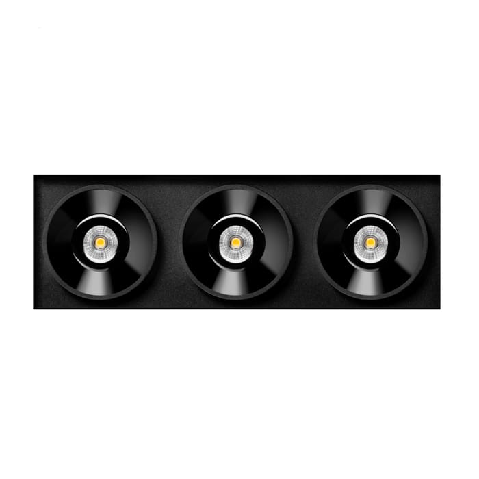 Arkoslight BLACK FOSTER TRIMLESS 3 FLOOD 3000K - ceiling recessed- matt black