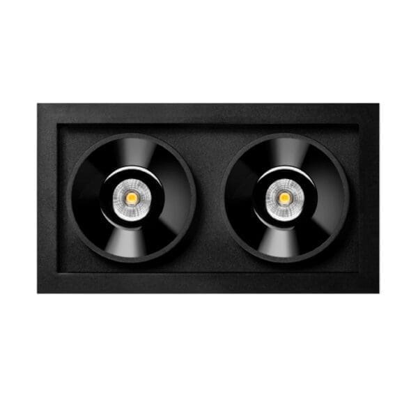 Arkoslight BLACK FOSTER REC 2 SPOT 3000K - ceiling recessed- matt black