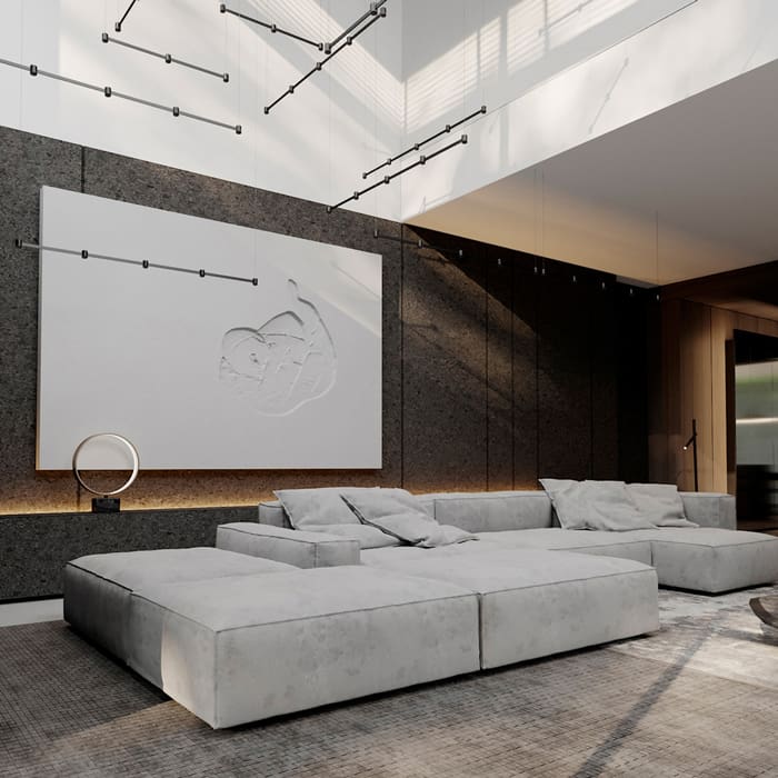 Arkoslight ART BASE - 3000K - rame spazzolato e nero strutturato - immagine 2