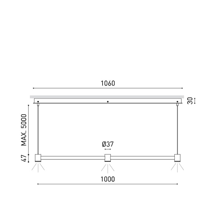 Arkoslight ART BASE - 3000K - rame spazzolato e bianco strutturato - immagine 3