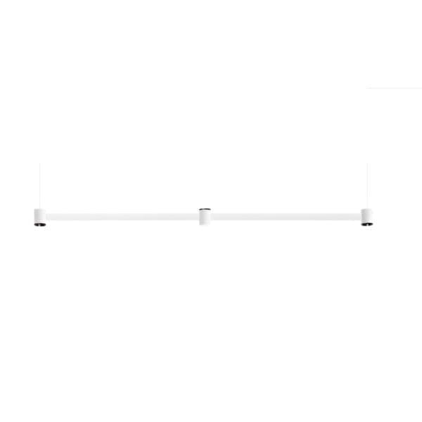 Arkoslight ART BASE DIRECT & INDIRECT 3000K - sospensione - bianco strutturato con base nero strutturato