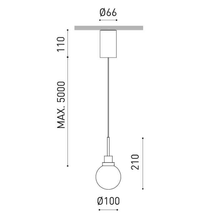 Arkoslight ALASKA BIG 5M 3000K - suspension - black - Image 3