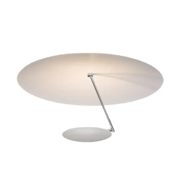 Catellani & Smith LEDERAM C180 - ceiling - shade white/white, satin rod, white disc, white base