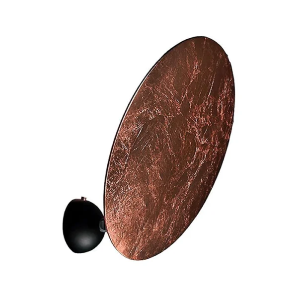 Catellani & Smith LEDERAM W1 25 - wall - disc copper/black, black base