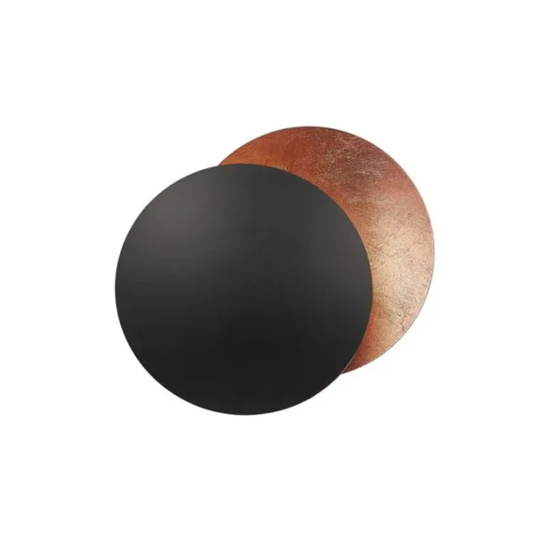 Catellani & Smith LEDERAM W 17 - wall - disc D1 black/copper - disc D2 copper/black, black base