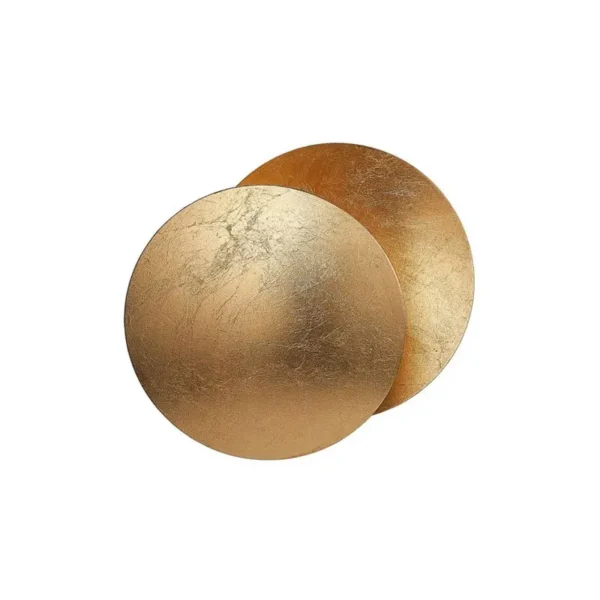 Catellani & Smith LEDERAM W 17 - wall - ddisc D1 gold/gold - disc D2 gold/white, white base