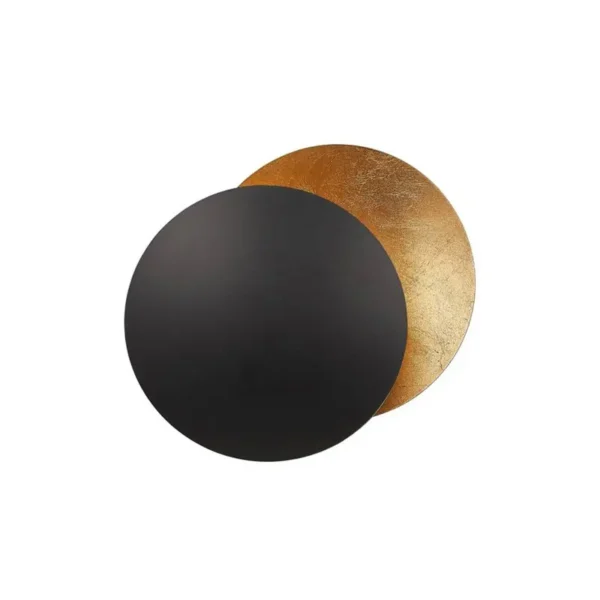 Catellani & Smith LEDERAM W 25 - wall - disc D1 black/gold - disc D2 gold/black, black base