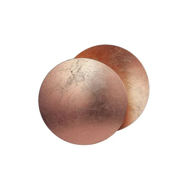 Catellani & Smith LEDERAM W 25 - wall - disc D1 copper/copper - disc D2 copper/white, white base