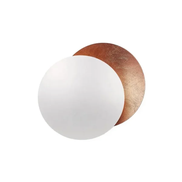 Catellani & Smith LEDERAM W 25 - wall - disc D1 white/copper - disc D2 copper/white, white base