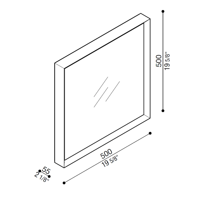 LOMBARDO Flo Q 500 3000K - parete o soffitto - grigio - indoor - immagine 3