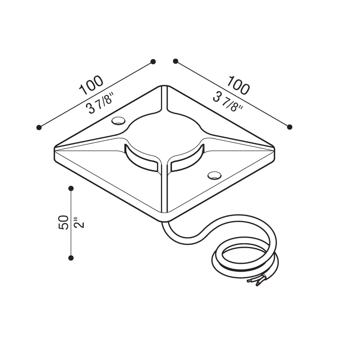 LOMBARDO CNC 99 Q4L 4000K - incasso terra, terra - bianco - outdoor - immagine 3