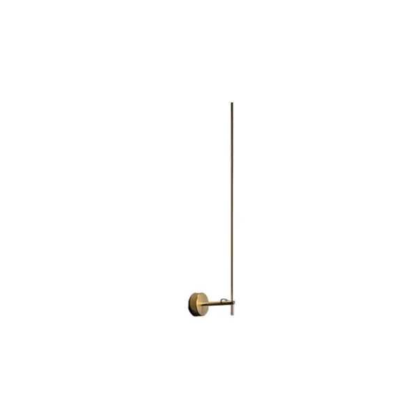 Catellani & Smith LIGHT STICK V - wall - vertical rod and base in satin gold