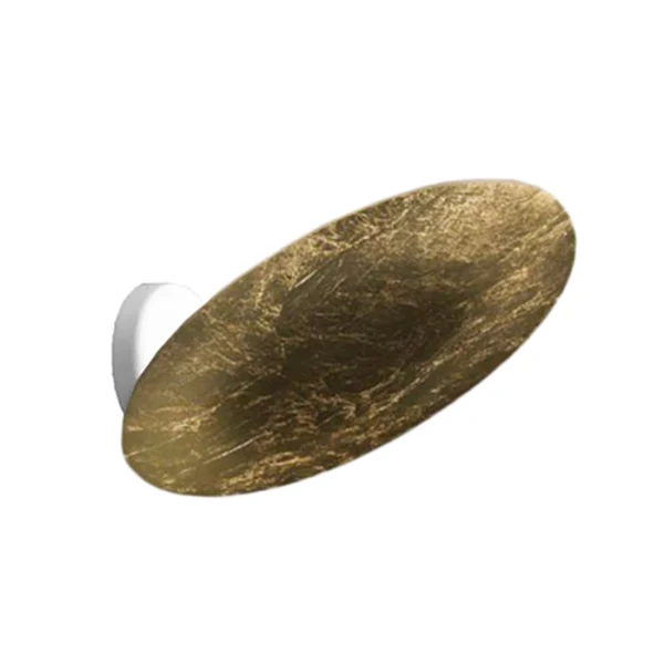 Catellani & Smith LEDERAM WF 17 - wall - gold and white disc, white base