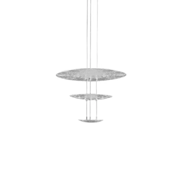 Catellani & Smith MACCHINA DELLA LUCE MOD. E - suspension - silver coloured leaf