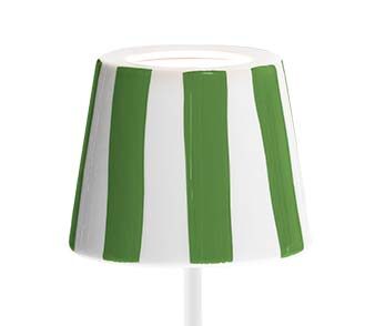 Zafferano POLDINA ceramic cover accessory - green stripes