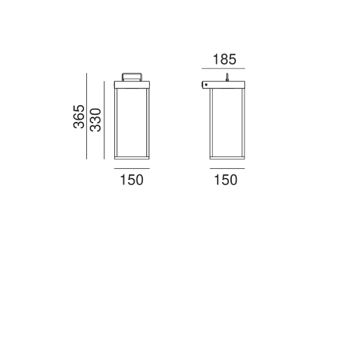 Il Fanale LANTERNE SLIM - PARETE PICCOLA LED - immagine 4