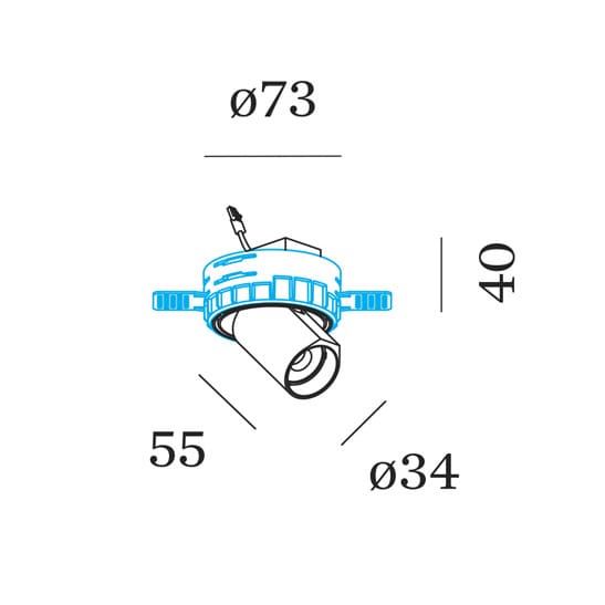 Wever e Ducrè BLIEK ROUND PETIT TRIMLESS 1.0 - incasso a soffitto - 3000k - bianco - immagine 3