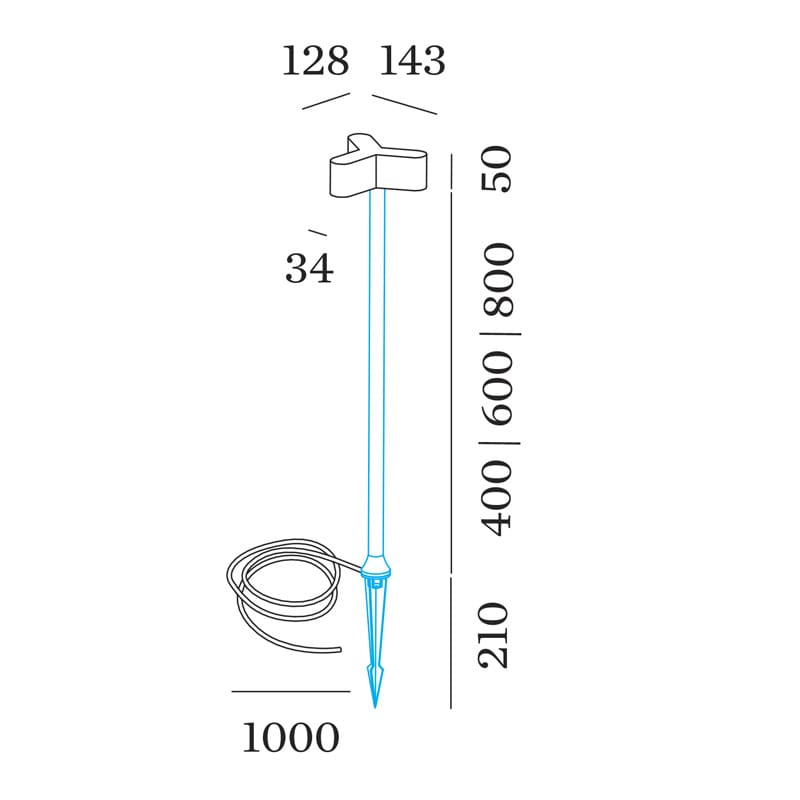 Wever e Ducrè KIOSK FLOOR 1.3 - terra - 3000k - grigio antracite - outdoor - immagine 3