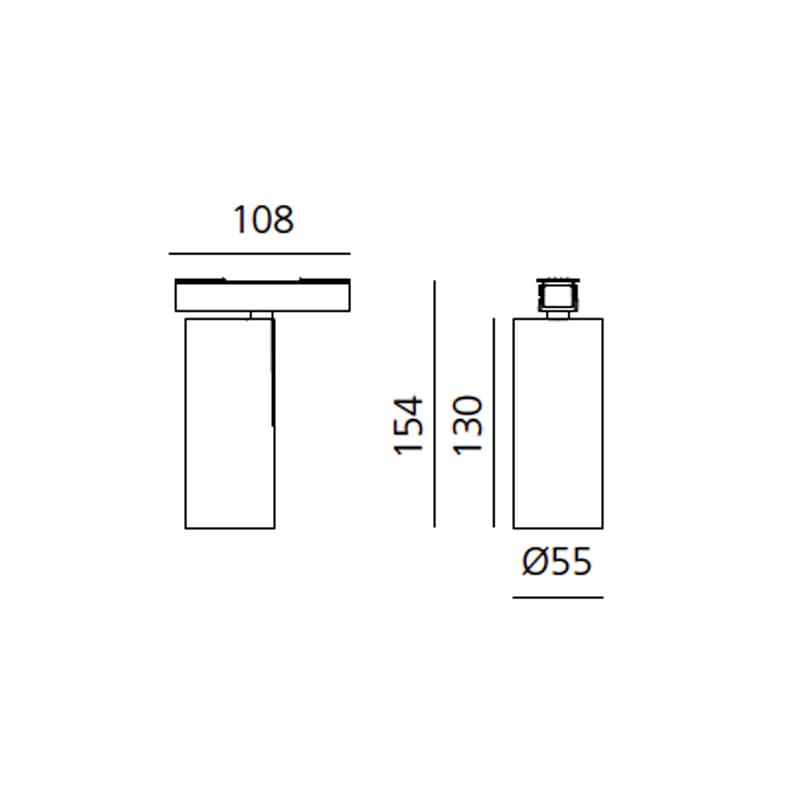 Artemide VECTOR MAGNETIC 55 - soffitto - 31° - 3000K - bronzo spazzolato - Image 3
