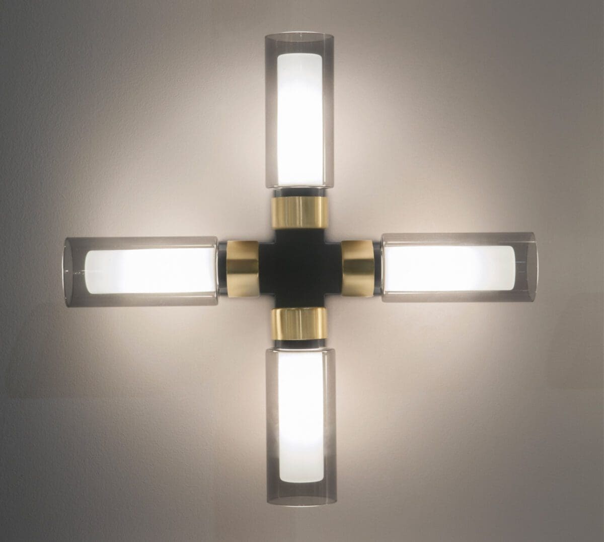 Tooy Osman 560.74 C2 Matte black + C41 Brushed brass + Clear Glass
