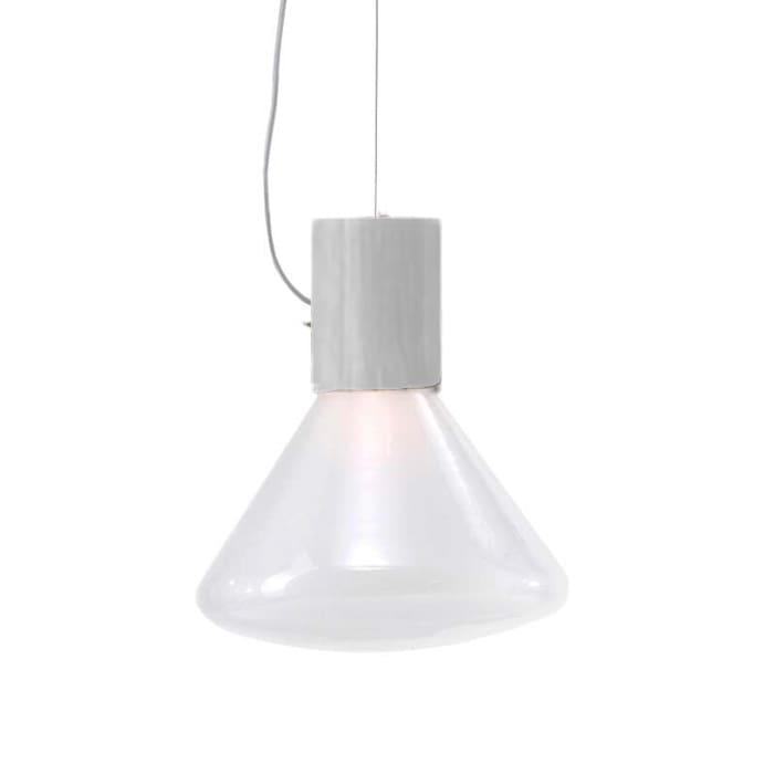 BROKIS MUFFINS wood 03B - sospensione - vetro opalino - rosone quercia europea