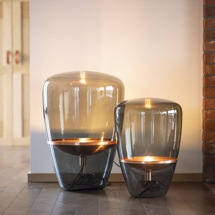 BROKIS BALLOONS medium - table - brown glass - copper reflector - Image 2