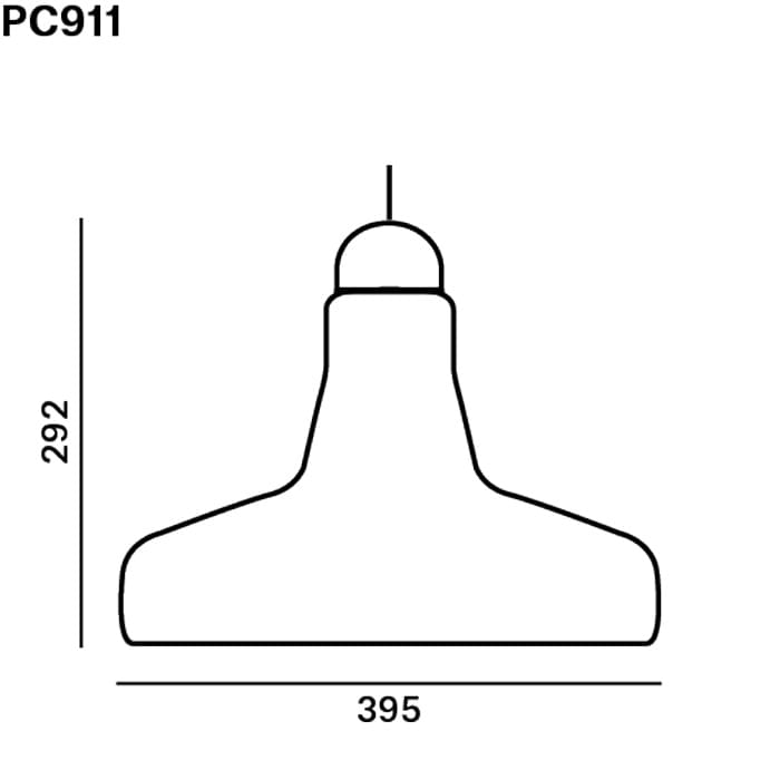 BROKIS SHADOWS XL PC911- sospensione - vetro grigio fumo - corpo nero e rosone quercia nera - immagine 3