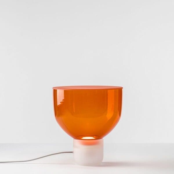 BROKIS LIGHTLINE PC972 piccola - tavolo - arancio con base trasparente acidato opaco