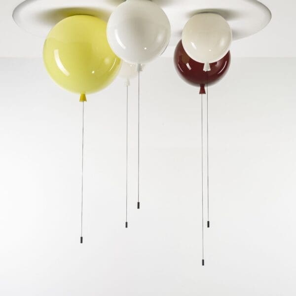 BROKIS MEMORY PC1002 set grande - soffitto - giallo, rosa chiaro, bianco e rosso - rosone bianco