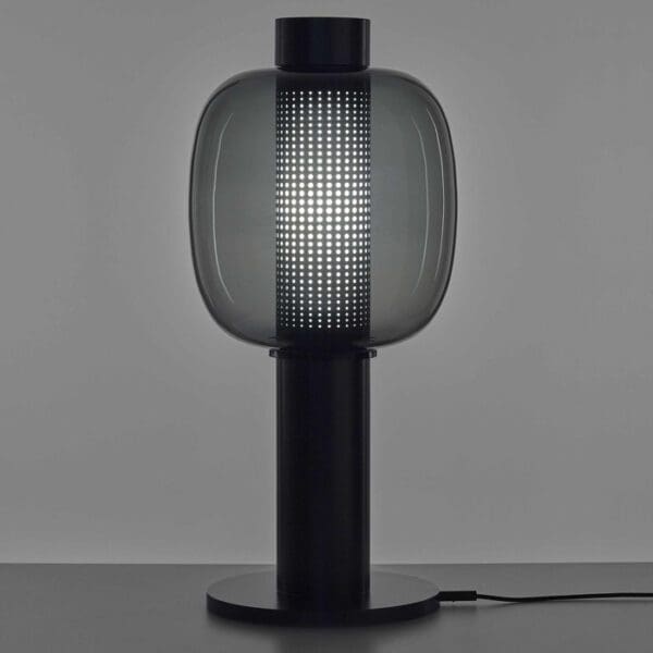 BROKIS BONBORI PC1165 grande - terra - vetro grigio fumé trasparente - struttura nera opaca