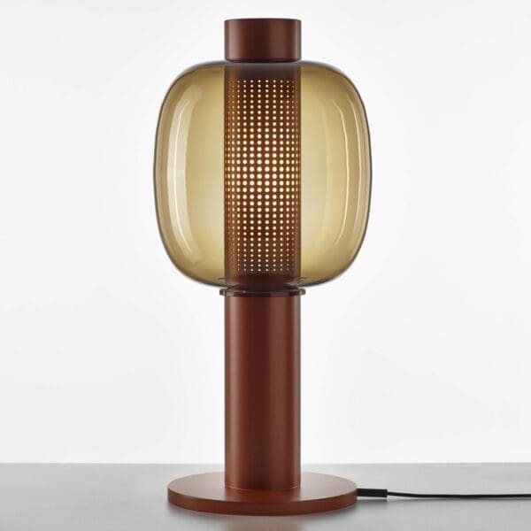 BROKIS BONBORI PC1165 grande - terra - vetro marrone trasparente - struttura rame metallico