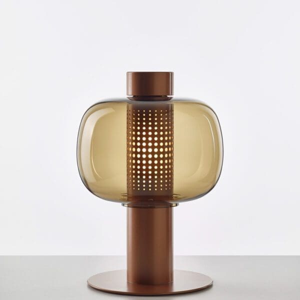 BROKIS BONBORI PC1166 piccola  - vetro marrone trasparente - struttura rame metallico opaco- outdoor