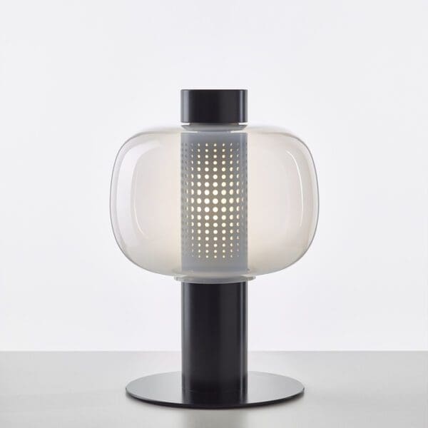 BROKIS BONBORI PC1166 piccola  - vetro opalino trasparente - struttura grigio metallizzato opaco - outdoor